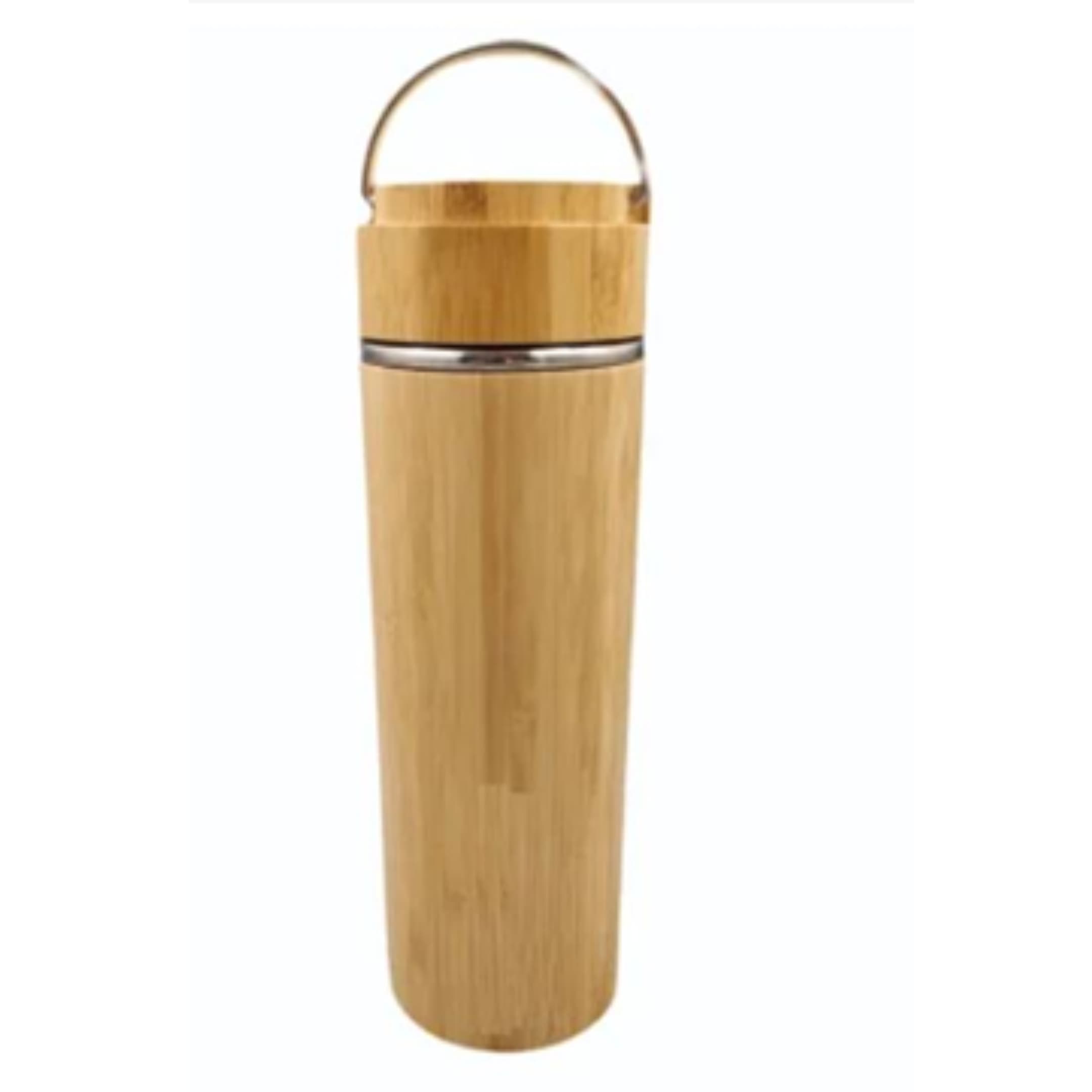 Bamboo Bottle with Steel Handle (500ML)