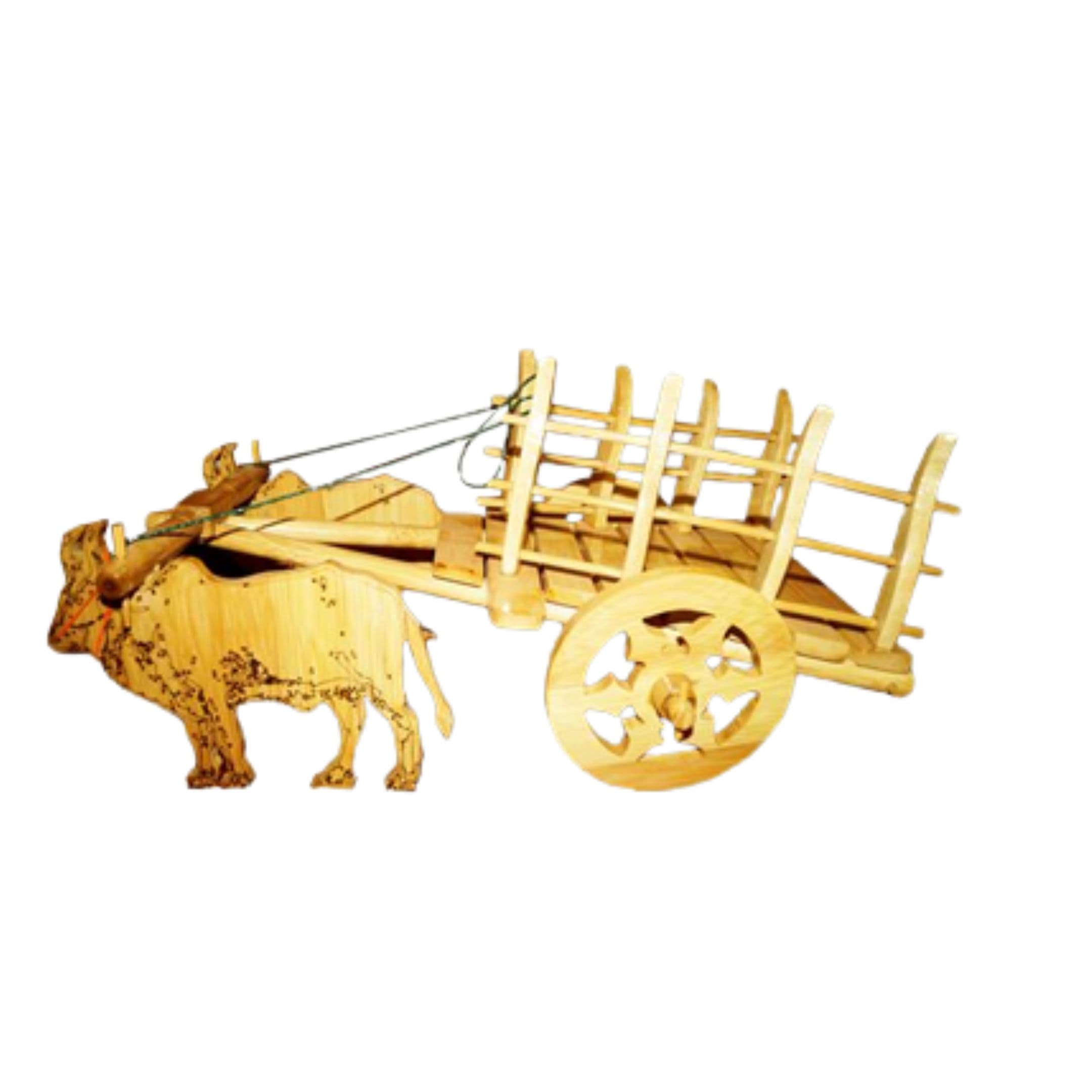Bamboo Bullock Cart (13" X 10")
