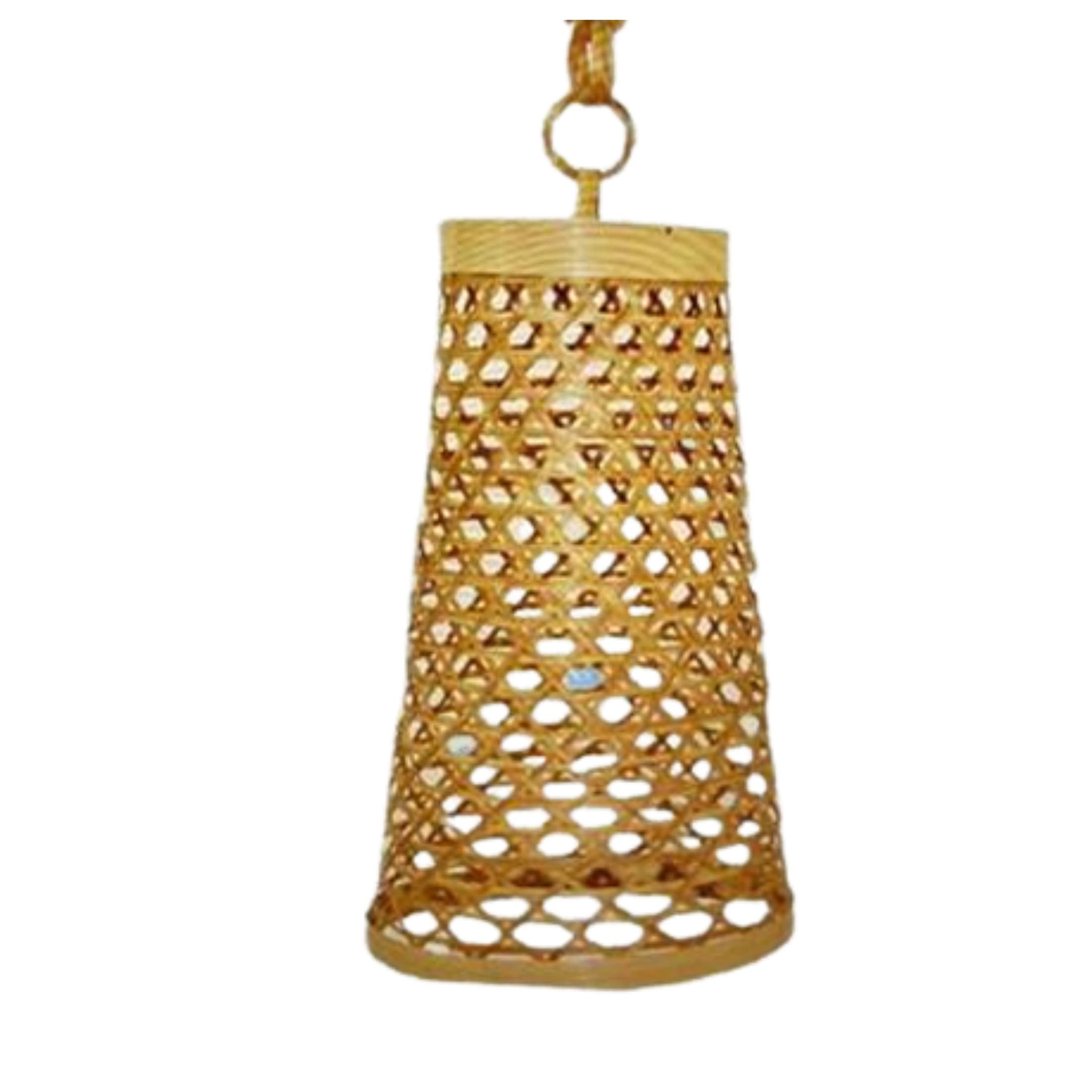 Bamboo Silver Lamp 6"x13"ht