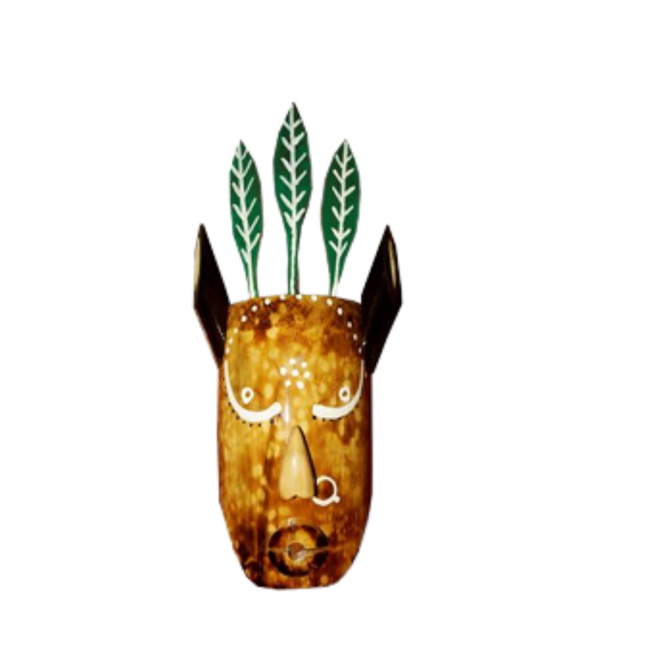 Bamboo Tribal Mask (4" X 9")