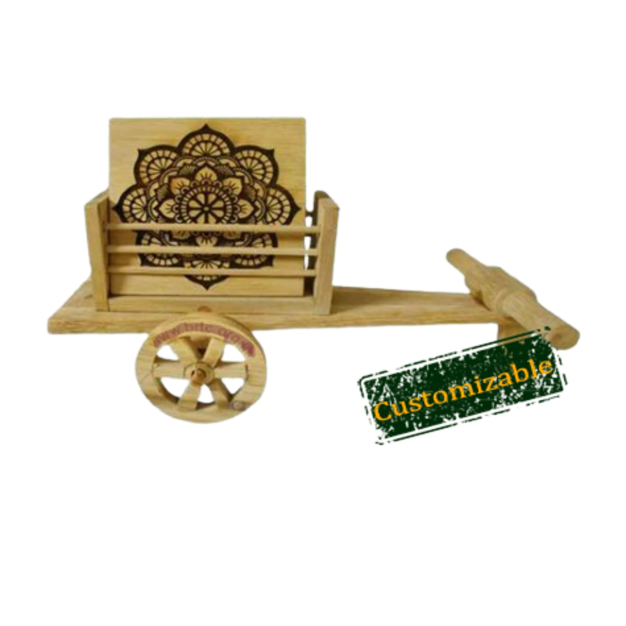 Bullock Cart Tea Coaster (10" X 7")