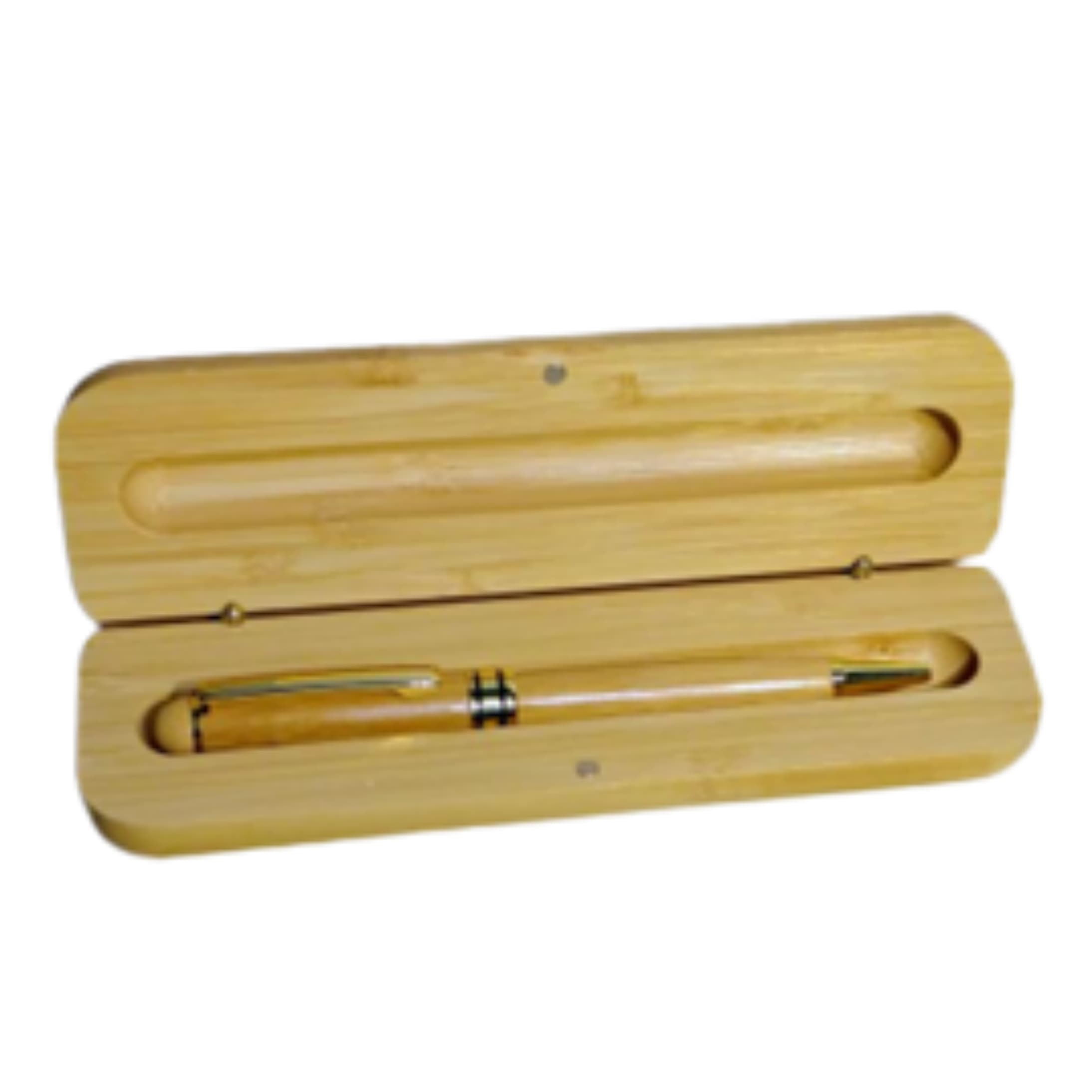 Premium cap rotation bamboo pen with bamboo box